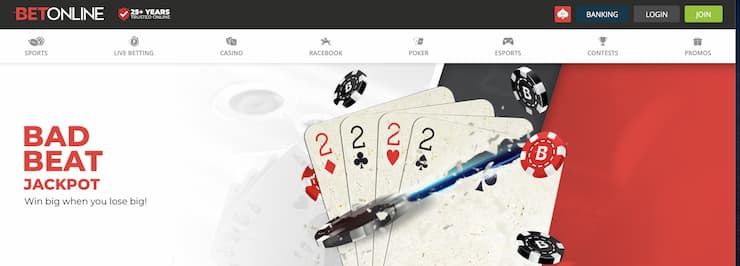 BetOnline homepage - Online Poker South Dakota