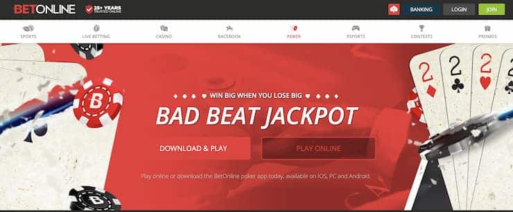 BetOnline join now homepage - The best crypto poker sites