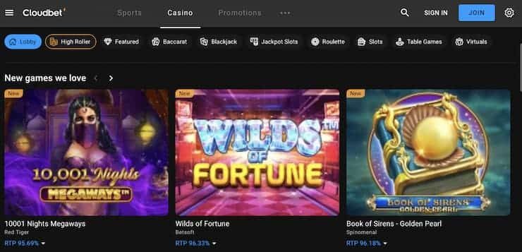 Cloudbet homepage - One of the best Bitcoin casinos Australia