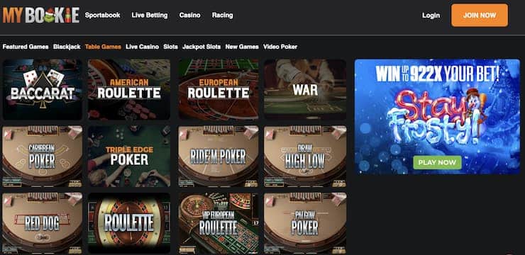 MyBookie homepage - Online Gambling MA