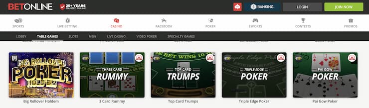 BetOnline Homepage Online Poker Panel 