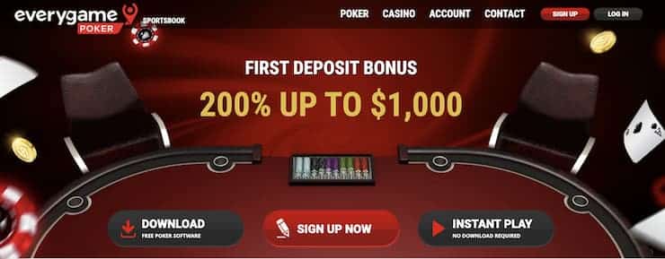 Everygame Poker in Virginia homepage