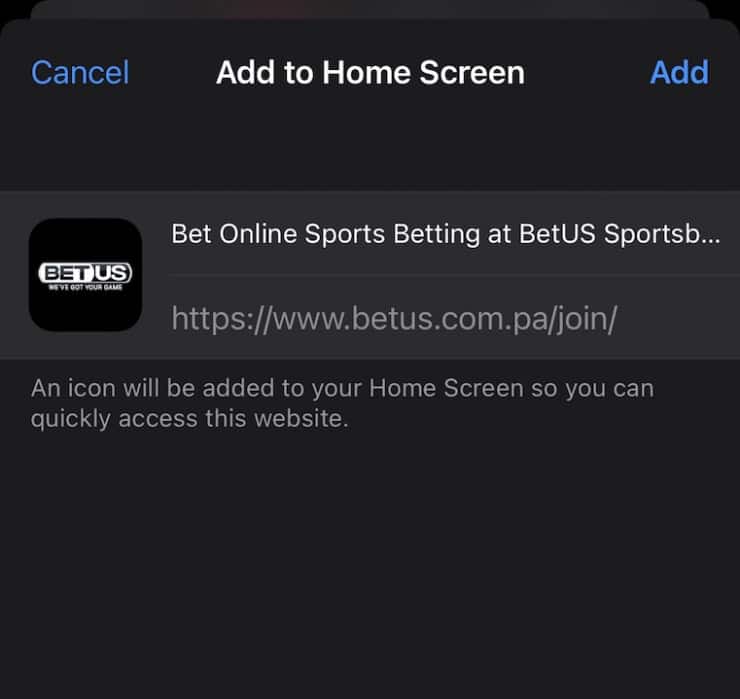 Edit the name of your BetUS mobile app.