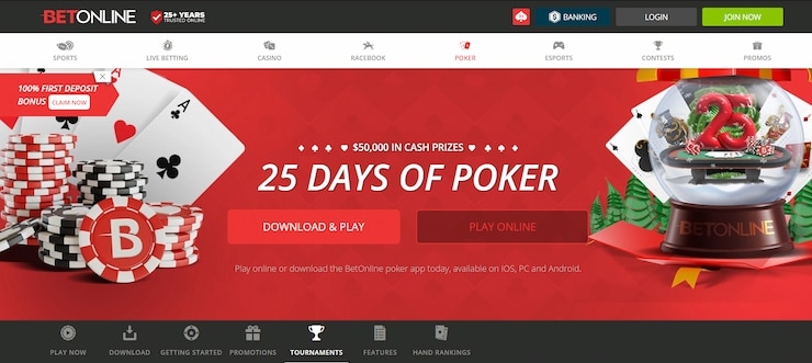 BetOnline is a great choice for high-rolling poker players
