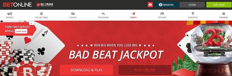 BetOnline Poker Homepage Banner