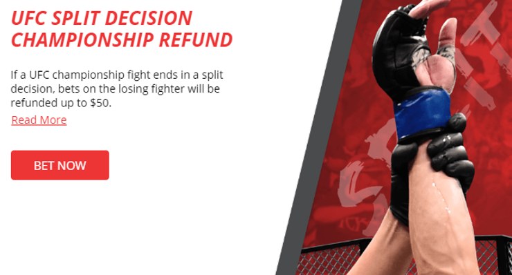 BetOnline Promo Codes - UFC Split Decision Refund