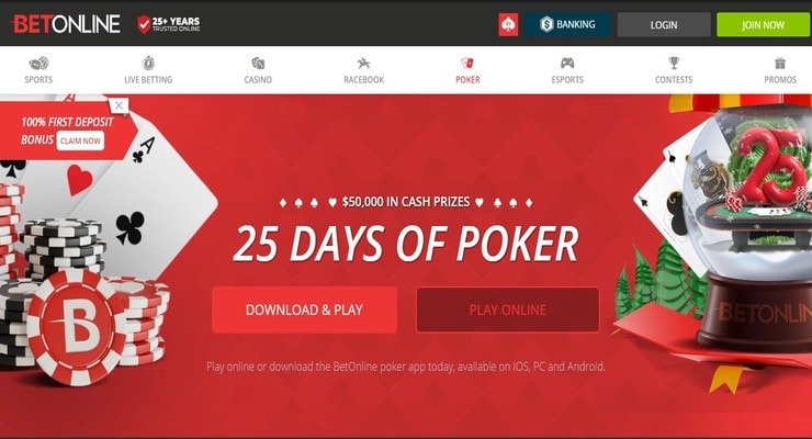 BetOnline Poker Page
