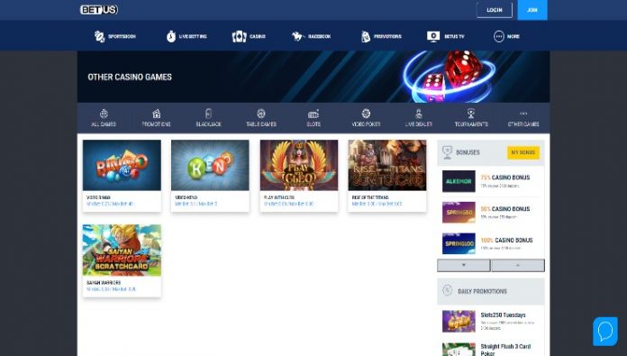 BetUS Other Casino Games