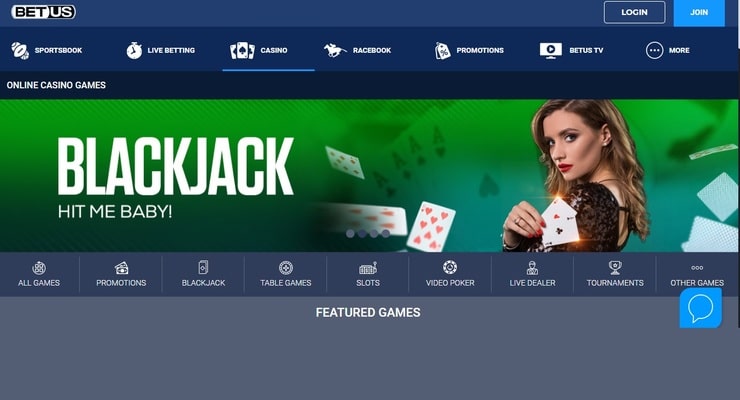 BetUS florida gambling site - blackjack