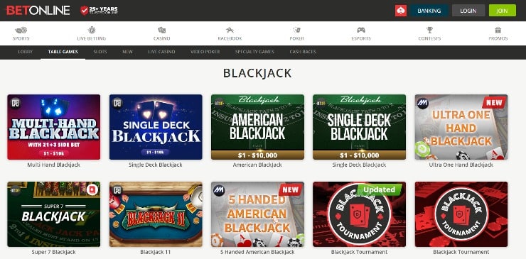 Bitcoin Blackjack - BetOnline
