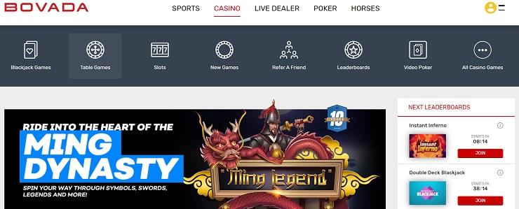 Best Online Casino Promotions - Bovada Casino Homepage