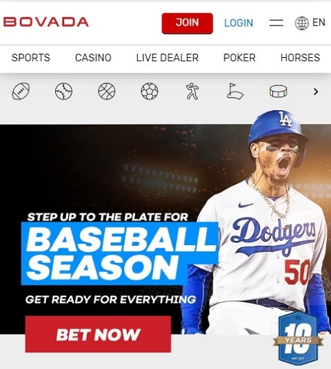 Bovada Mobile Homepage