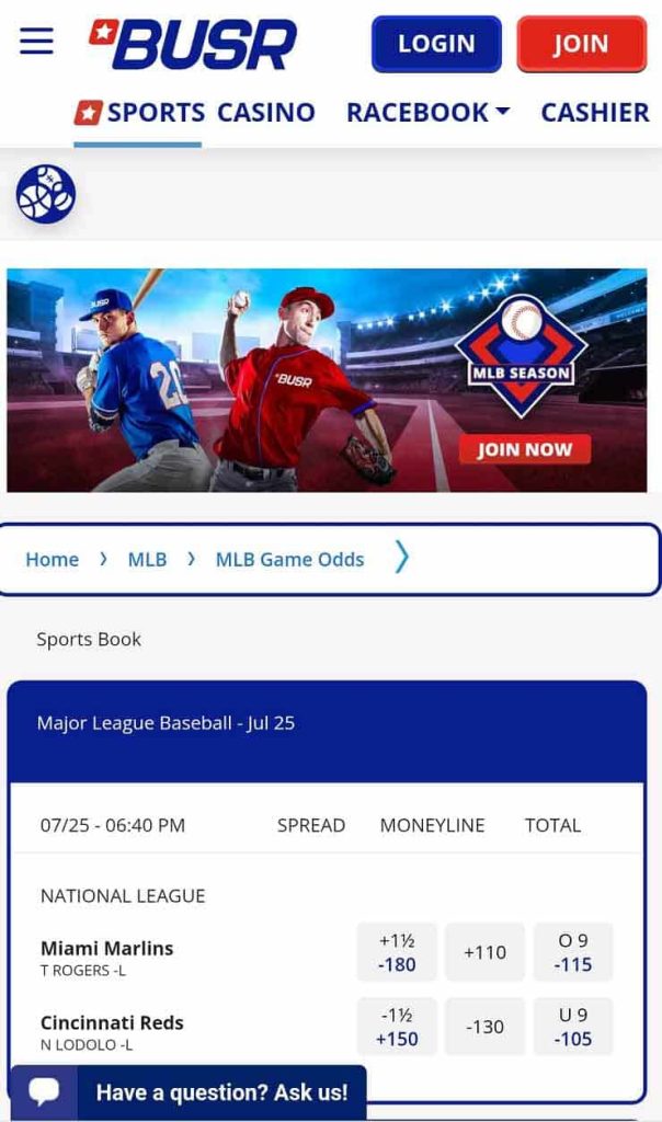 BUSR - Delware sports betting app