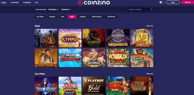 Coinzino Bitcoin Slots Casino