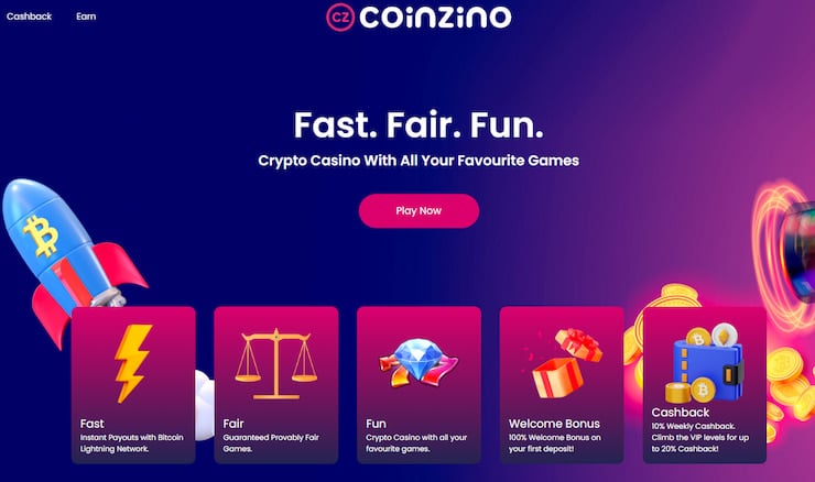 Coinzino Top Bitcoin Casino USA