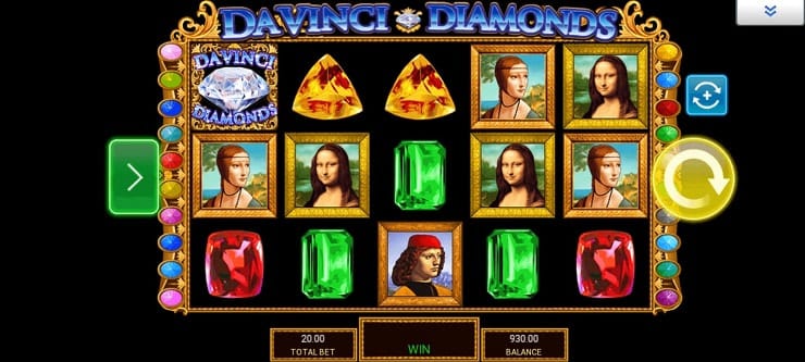 Da Vinci Diamonds Slot on Mobile