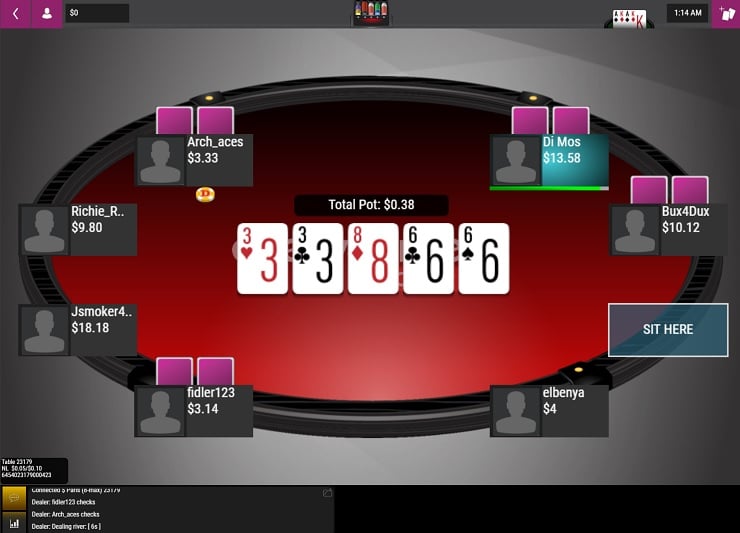 Everygame Poker Table - Indiana Poker Online