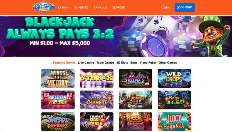 Online Games at Big Spin Casino