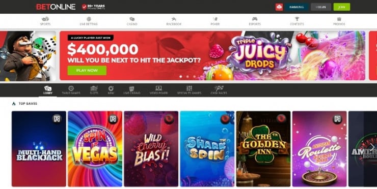 Best Online Casino Promotions - Betonline Casino homepage