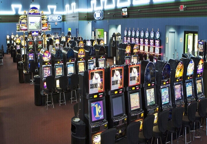 Slot machines in a row.