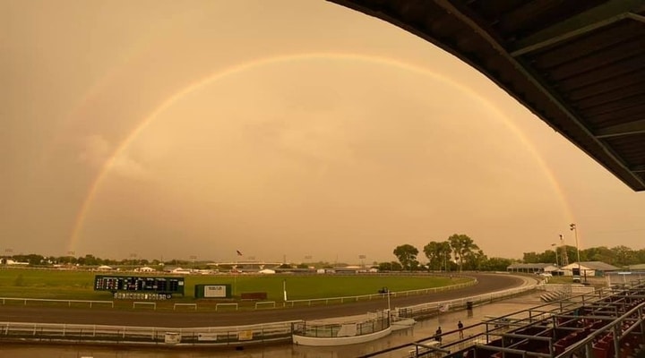 Rainbow over Columbus Exposition & Racing