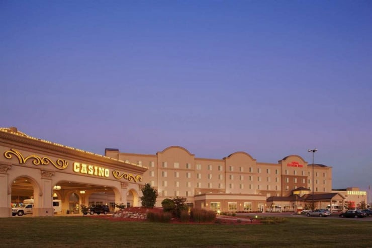 The outside of Horseshoe Casino in Council Bluffs