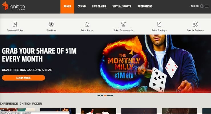 Ignition Casino Poker Page