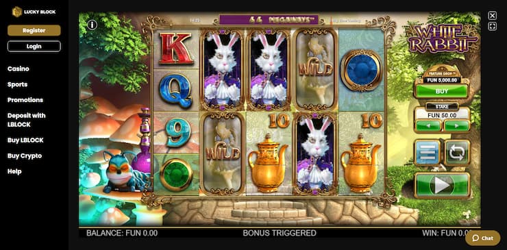 White Rabbit Slot at Lucky Block