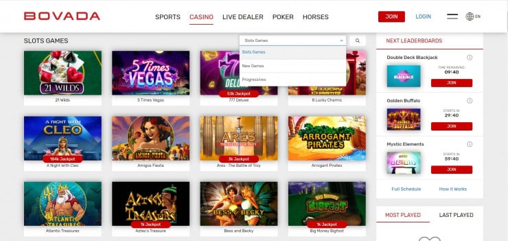 Bovada is a trusted Tennessee-friendly casino