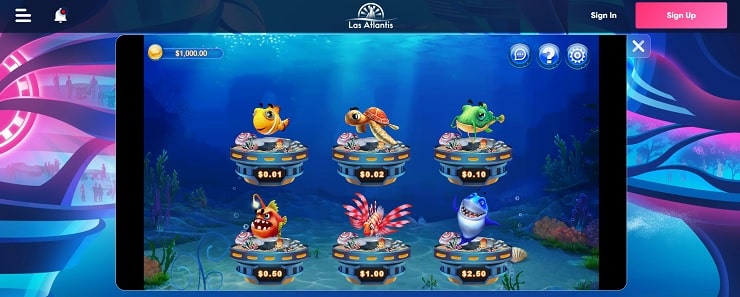 Las Atlantis Fish Catch Game