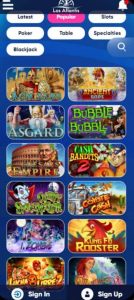 Las Atlantis casino mobile app