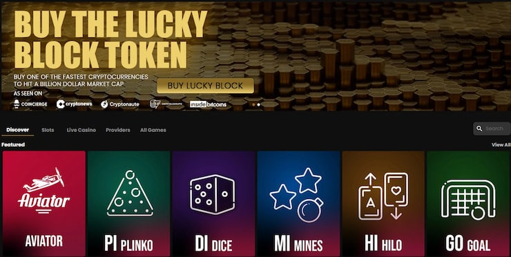 Lucky Block Top Crypto Gambling Site