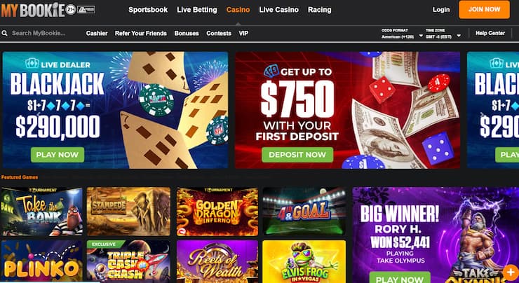 MyBookie Top Indiana casino for slots with bonus