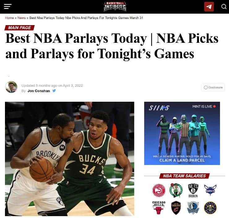 NBA Parlay Picks
