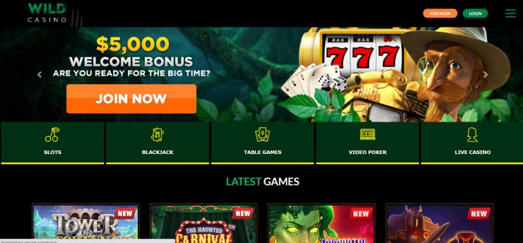 Wild Online Casino indiana