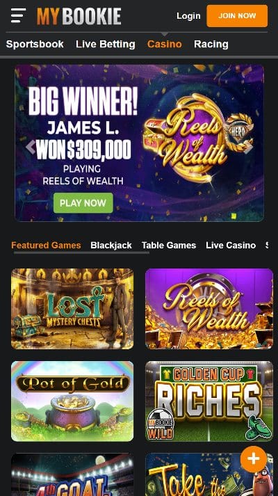NJ casino apps - MyBookie Casino