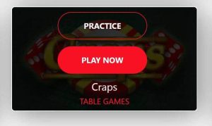 Red Dog Craps casino online Practice Play