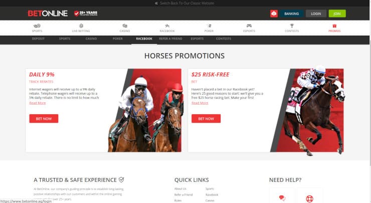 BetOnline Horse Racing Bonuses