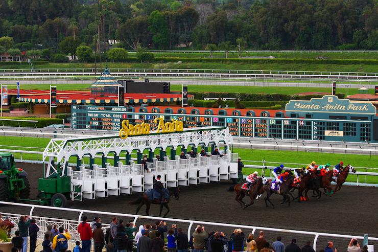 This is a look at what the Santa Anita Derby looks like. 