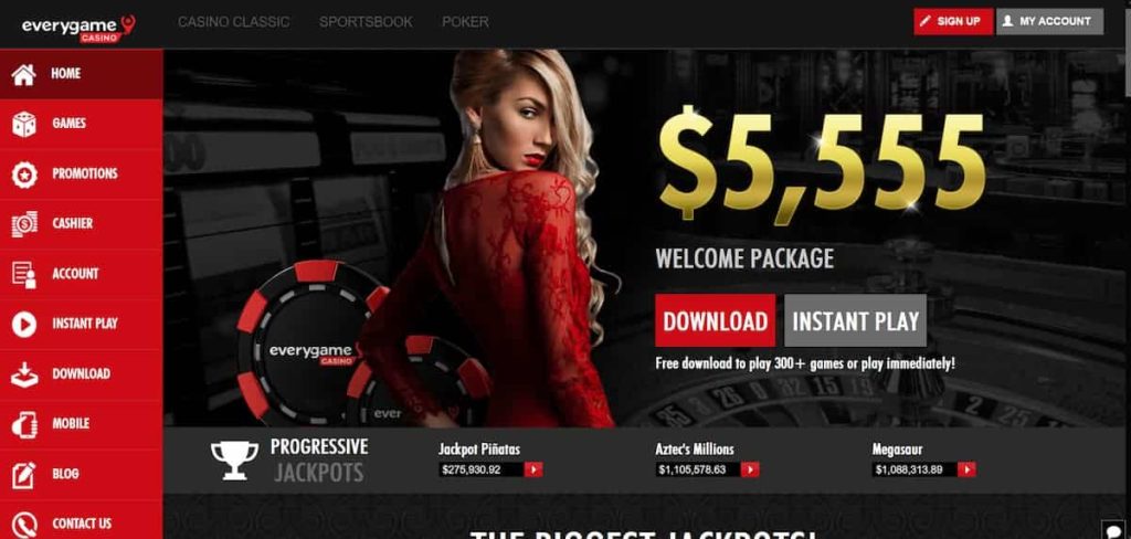 Everygame - the best gambling games for online gamblers in Biloxi