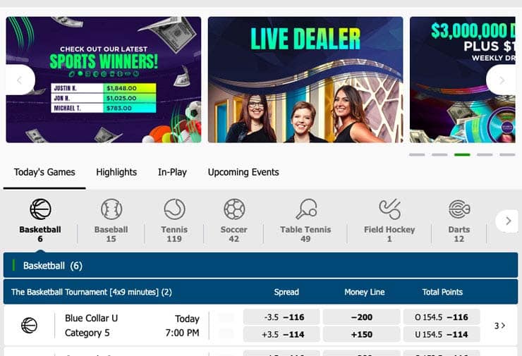 Resorts provides the most in-depth stats around for a sports betting app