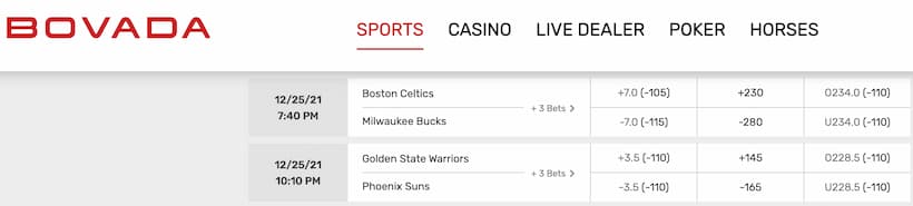 Bovada is the best reduced juice sportsbook for NBA