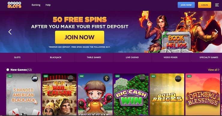 superslots - best real money California online casino 