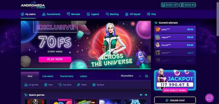 Andromeda Casino - Best New Online Casino