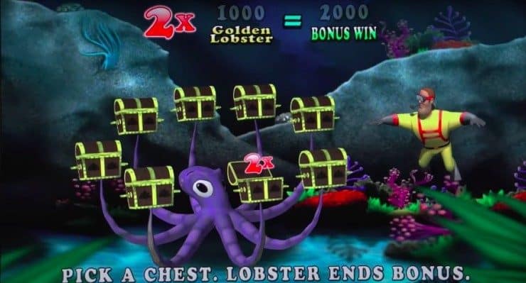 Lobstermania 2 slot - octopus bonus round