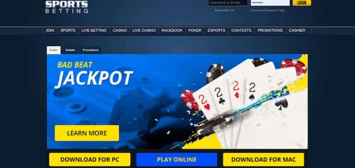 SportsBetting.ag offshore poker sites