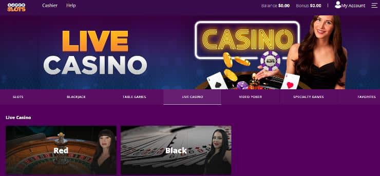 Super Slots live casino games for NY players