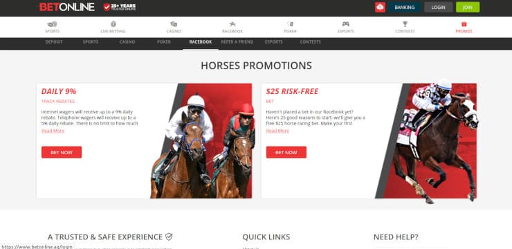 BetOnline Horse Racing Promotions