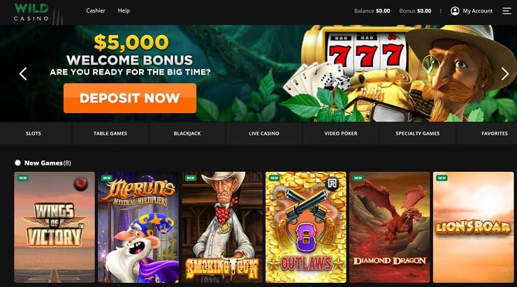 Wild Casino - Trusted Crypto Casino USA - Homepage