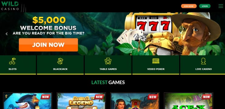 Wild Casino is the best online casino in Delaware